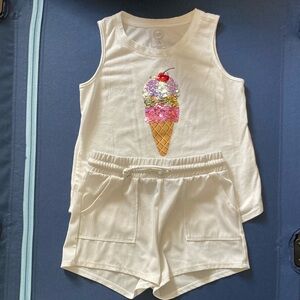 Wonder Nation Girls Medium 7-8 two-piece summer tank and shorts